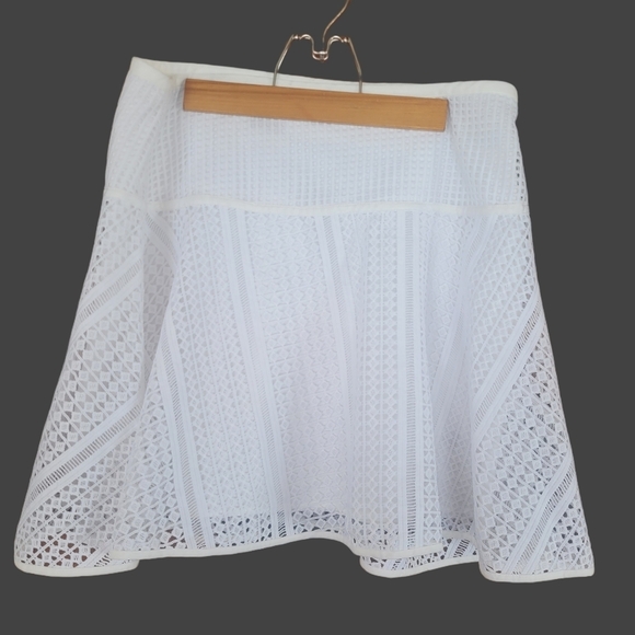 Armani Exchange White A Line Skirt 8 - Picture 1 of 4